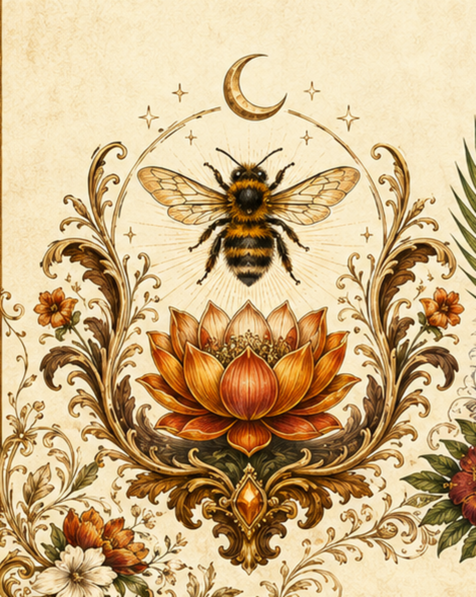 The Creative Comeback Bee-Lotus logo